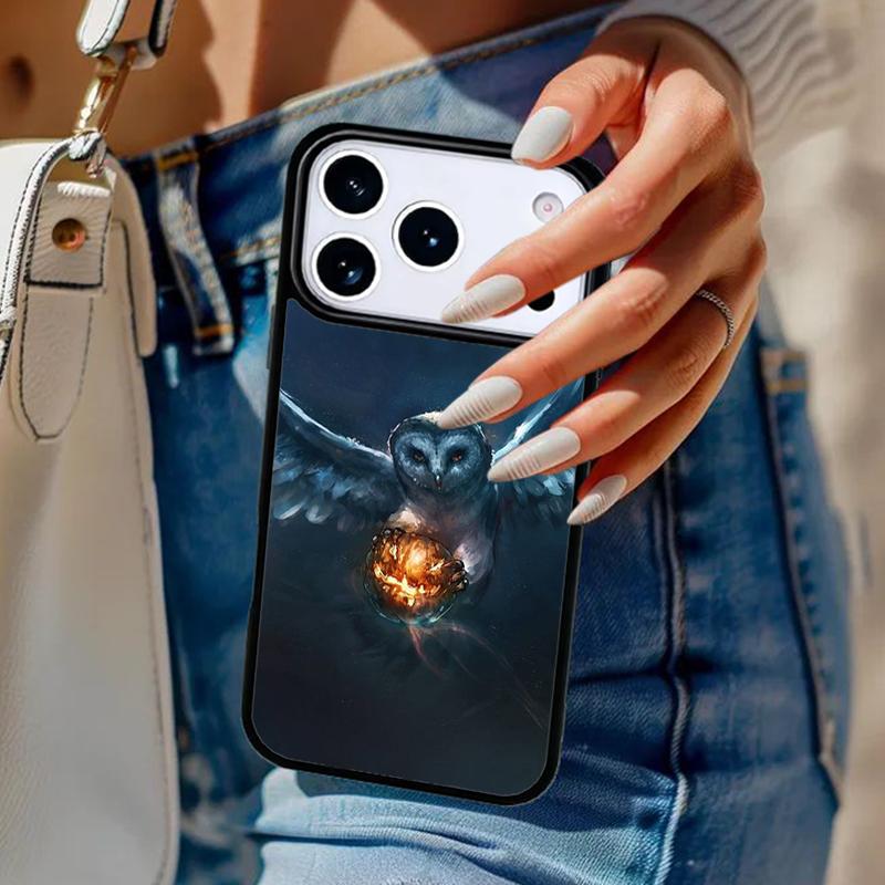 Owl Animal Pattern Phone Case For iPhone 17 Air 14 15 13 12 Max Cover For Apple 16e 11 Pro Max Plus Coque