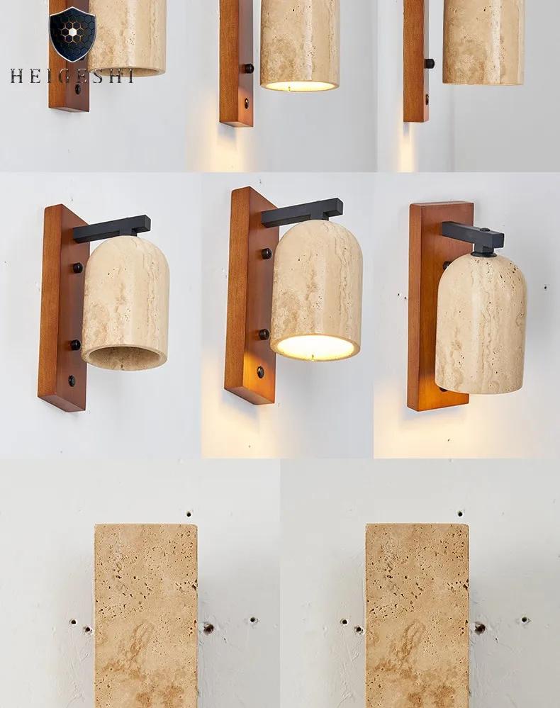 Natural Stone Wall Lamp Art Decor Sconce For Foyer Dining Room Bedroom Stairs Aisle Corridor Atmosphere Lighting Fixtures