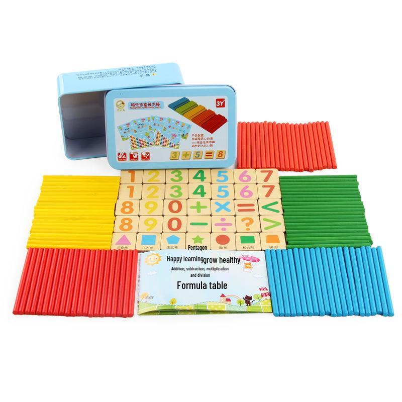 Magnetic Number Sticks Tin Box: Early Education Math Toys for Kindergarten and Primary School