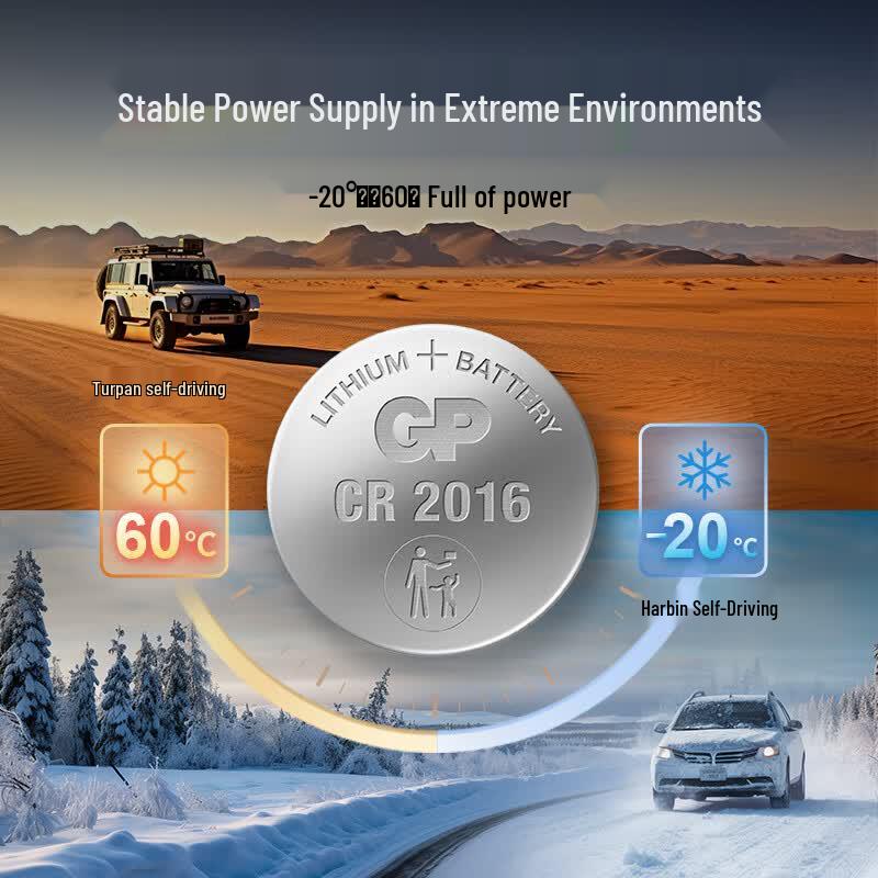 GP CR2016 3V Lithium Button Cell Battery CN plug (adapter included)