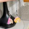 2Pcs Keychain Pendant Embedded Imitation Pearls Translucent Gradient Glitter Keyring with Lobster Clasp Bags Phone Lanyard Versatile Hanging Ornament