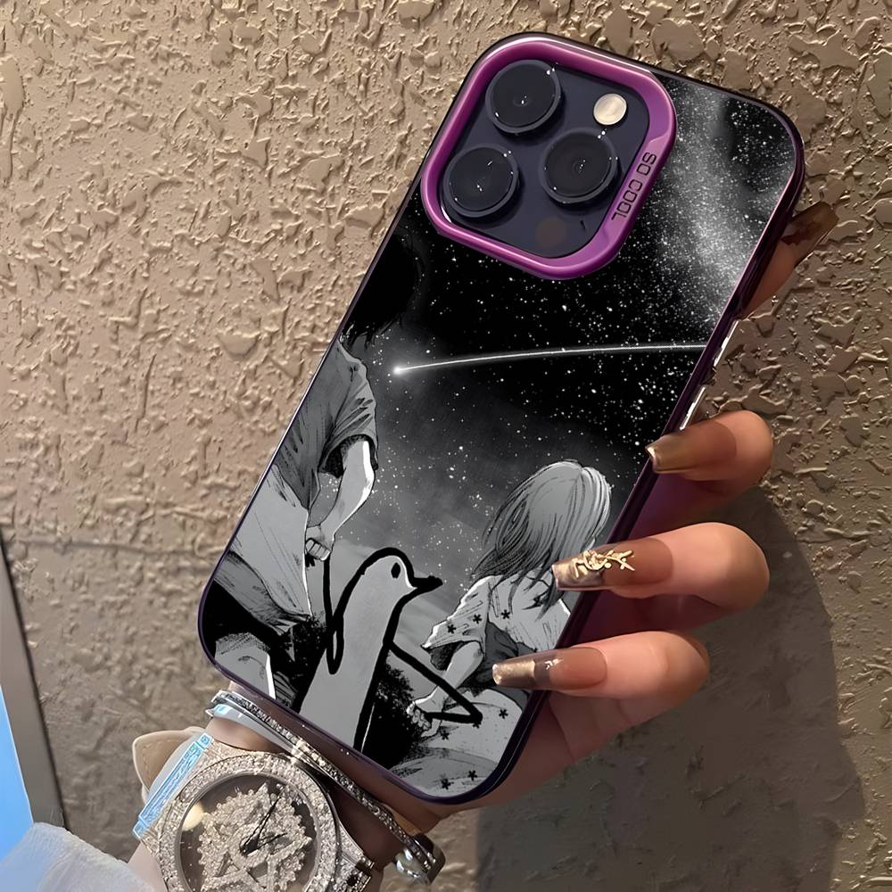 Goodnight Oyasumi Punpun Purple Matte Shockproof CoverPhone Case For iPhone 17,16,15,14,13,12,11,Pro,XS,Max,Plus,Mini,SE4,E