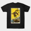Asian Size Men Black Print T-shirt The Fool Tarot Card No-Cut Print Cotton Tshirt