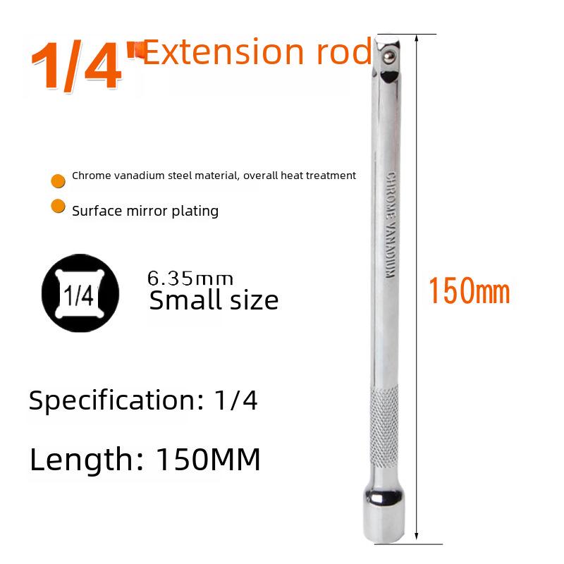 1/4 Schnellschlüssel-Verlängerungsstange & Hülse 6,3mm