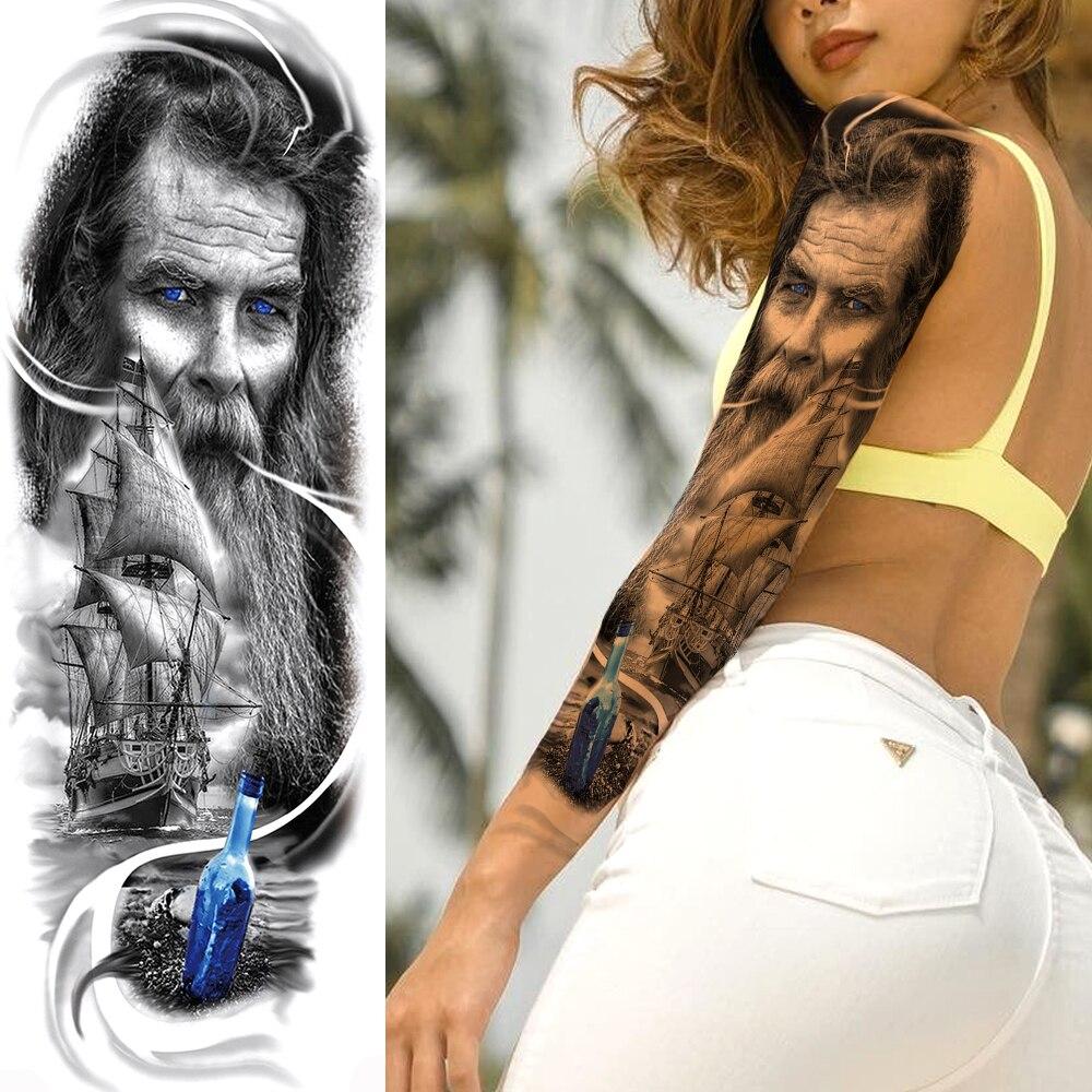 FANOST Tattoo Ärmel 4er Set - Fake Tattoos Für Sport & Outdoor, UV-Schutz Ärmel Für Radfahren & Halloween