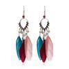 New Earrings with Fashionable Waterdrop Diamond-studded Feather Earrings