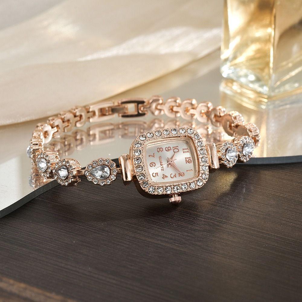 Rhinestone Quartz Watches Diamond Studded Watch Strap Wrist Decoration Women Wristwatch  Women Girl