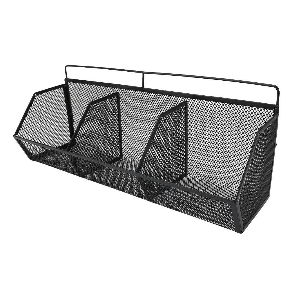 3 Pezzi Cesta Metallica a Rete da Parete 3 Scomparti Cesta a 3 Scomparti Cesta Appesa Contenitore Lavanderia