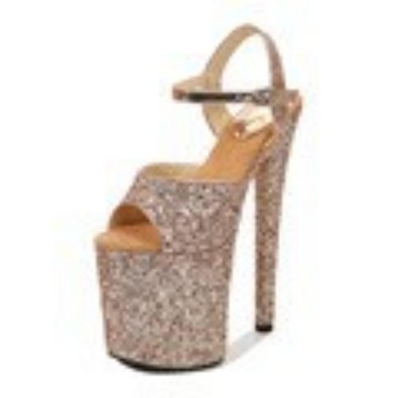 

Туфли для подиума ночного клуба 20 см водонепроницаемые на платформе ненависть к небу очень высокий большой размер босоножки на высоком каблуке Ближний Восток Хуэйчжоу женская обувь 43 золотой