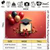 2D Red Graduation Banner with Balloons & Cap for College & High School Grad Party Decor