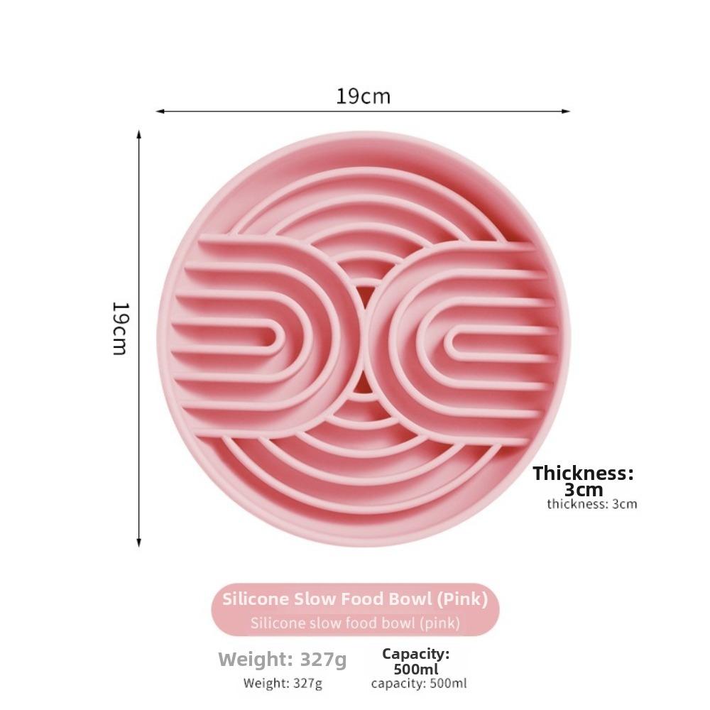 Silicone Slow Feeder Anti-Choking Anti-Gulping Pet Slow Feeder Bowl Non-Slip Eco-Friendly Slower Food Feeding Dishes