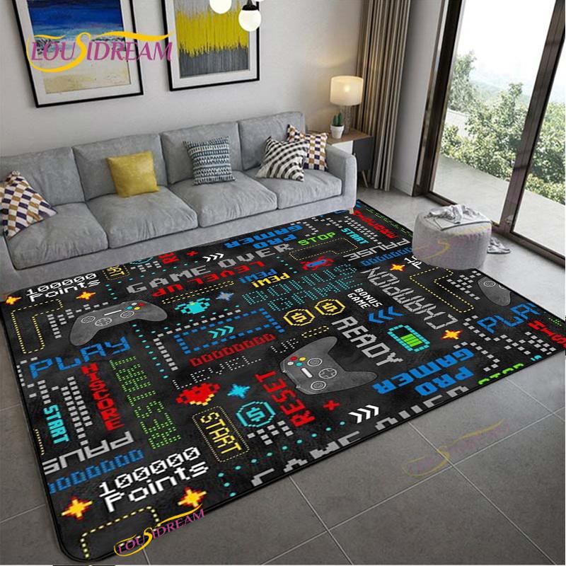 Anime Gamer Game Controller Rug Kids Play Carpet Living Room Bedroom Door Non-slip Mat Photography Props Birthday Gift Alfombra