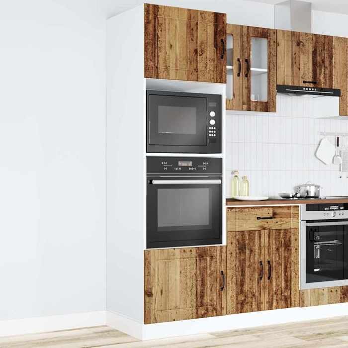VidaXL Oven Cabinets 2 Pieces "Lucca" Old Engineered Wood 3315049