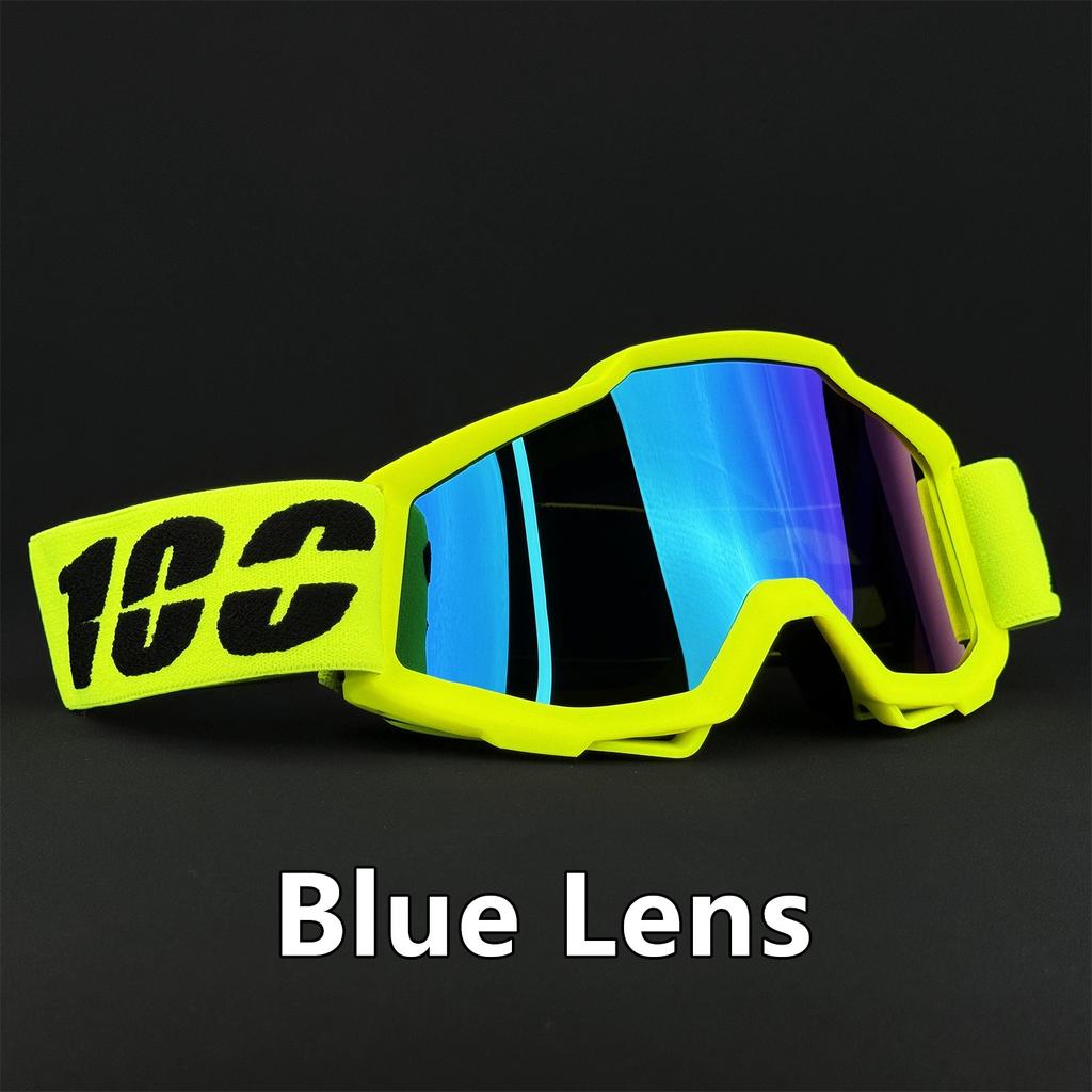 100 Motorcycle Glasses Motocross Safety HD Lenses Goggles Dirt Bike ATV Ski MTB Goggles MOTO Outdoor Cycling Sunglasses