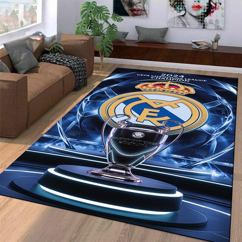 """2024 UEFA Champions League Trofee Tapijt met Sportlogo Ontwerp"" Geschikt voor gebruik als antislip voor woonkamer slaapkamer banken"""