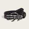 Desinger Belts For Women High Quality Luxury Brand Punk Goth Rivet Black Jeans Unisex Men Belt Paw Skull Buckle Waistband Man