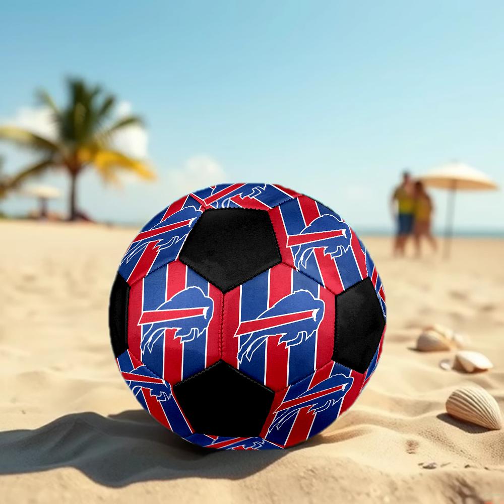 SIZE 5 Buffalo Bills Soccer Ball Colorful All Ages Machine Stitched PVC Competition Ready Durable High-Bounce
