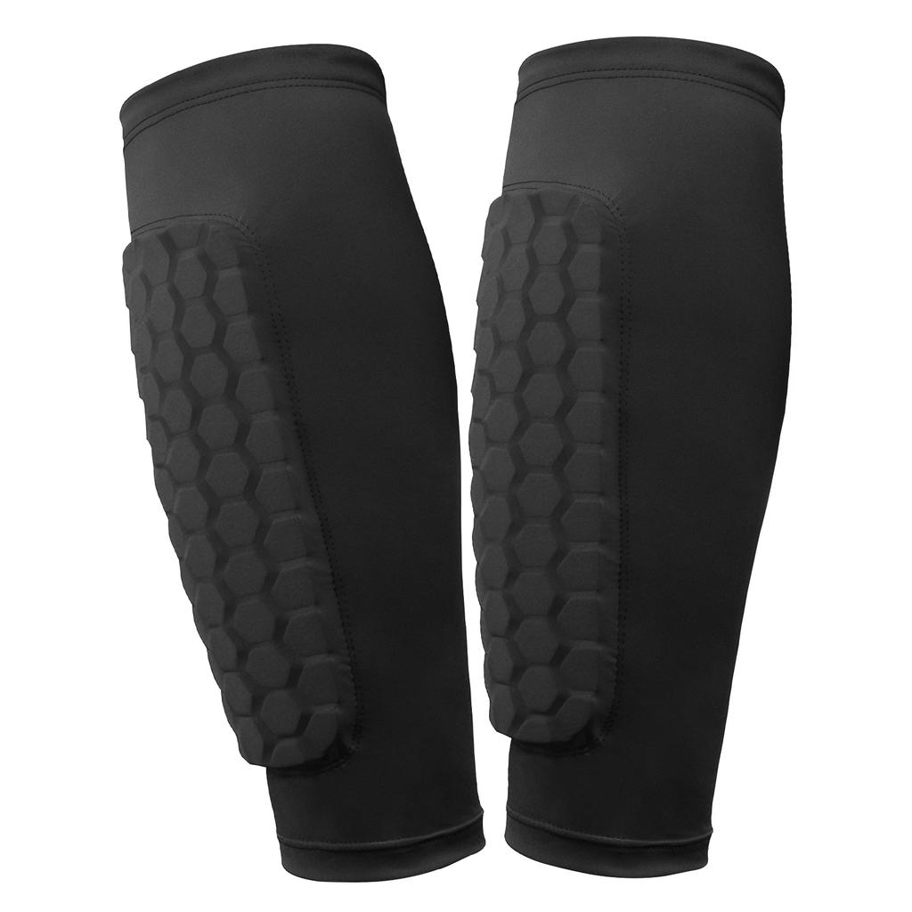 Shin Guards with Honeycomb Pads Football Shin Pads Ergonomic Lightweight Calf Protective Gear for Boys Girls Men Women