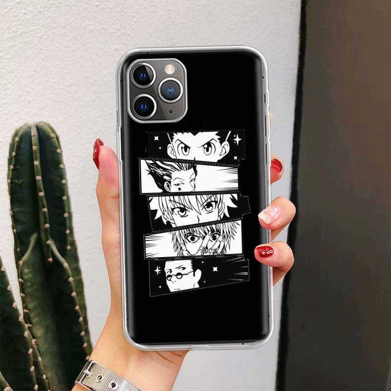Black White Hunter X For iPhone 17 Air 16 15 14 Plus 13 Mini 12 11 Pro Max Phone Case 16E 7 Print 8 SE Fundas Cover Soft Coque 1