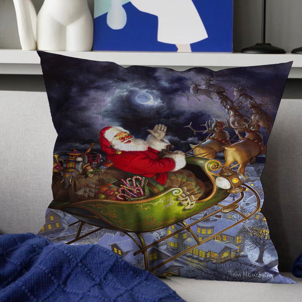 Merry Christmas Pillow Anime Pillow Sofa Bed Head Pillow Cover Cushion Cover 45x45 Cm Fashion