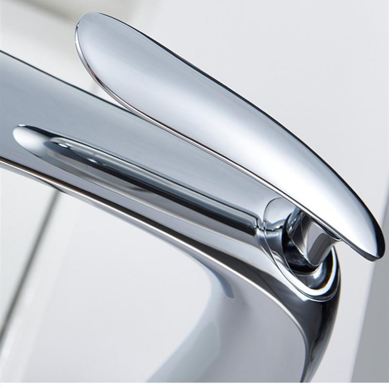 Chrome Basin Faucets Gray Bathroom Faucet Single Handle Basin Mixer Tap Bath Black Gray Chrome Faucet Brass Sink Water Crane