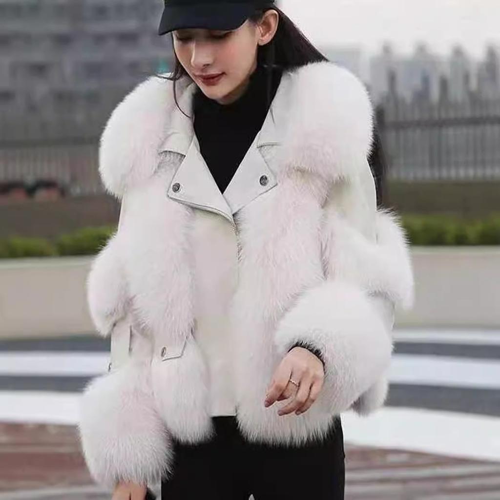 Winter new women's imitation fox hair padded cotton casual fur coat loose high quality imitation fur coat