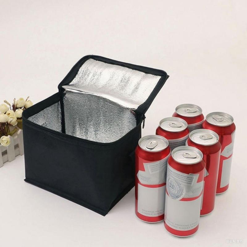 Insulated Bag With Cloth And Aluminum For Food Delivery Camping Cold Hot Meal Storage Temperature Retention