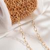0.5Meter 1Meter 18k Gold Plated Brass Flat Oval Filled Cable Link Chains DIY Necklace Making Jewelry Bracelet Findings Supplies