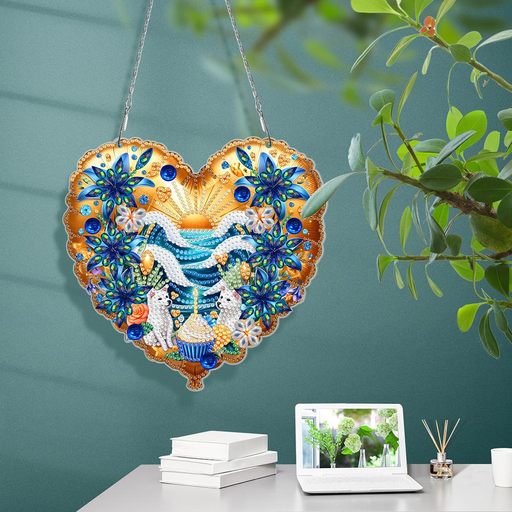 Sonnenaufgang Pfau Mädchen 5D DIY Diamant Malerei Punkte Anhänger DIY Diamant Kunst Anhänger Set Diamant Malerei Ornamente für Kunsthandwerk