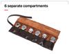 Oil Wax Cowhide Six-Watch Tie-Up Leather Travel Pouch