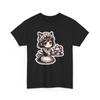 Unisex Adult T Shirt Adorable Animated Anime Girl Wearing Maid Outfit With Tea