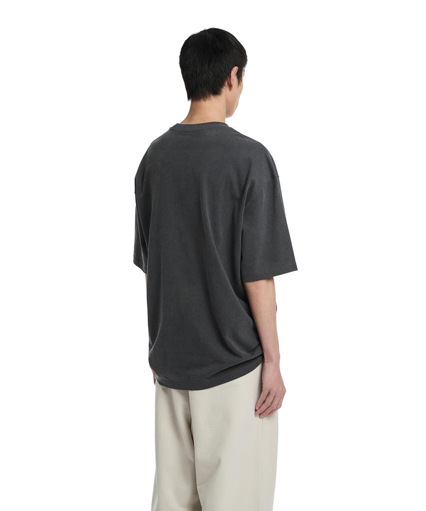 TRUNK PROJECT Double Neck Layered T-Shirt_Grey