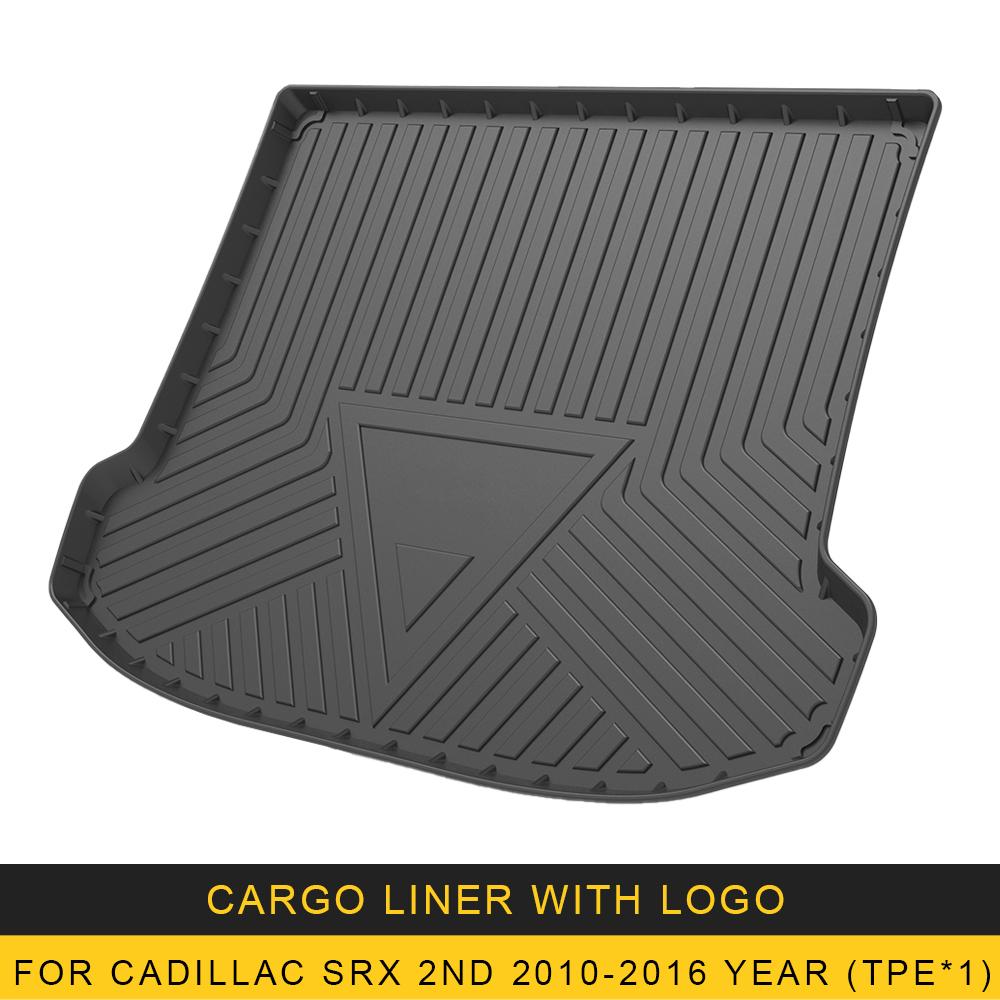 For Cadillac SRX 2nd 2010-2016 Car Cargo Liner Box Mat TPE Anti-slip Trunk Mat Trunk Tray Carpet Interior Accessories