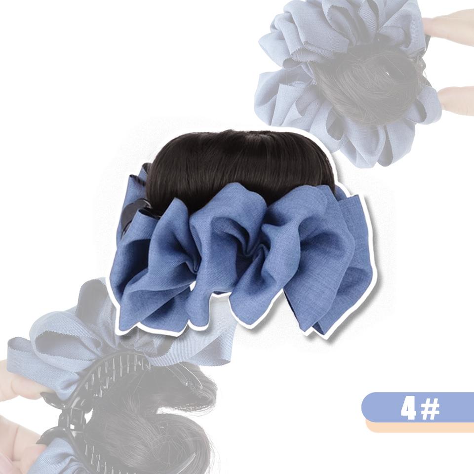 Bun Wig Synthetic Wig Grip Style Straight Doughnut Bun Wig Is Suitable for Novice Ladies and Girls To Wear In Daily Festivals