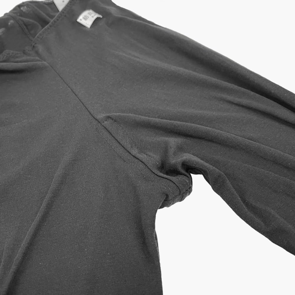 Mochihada Comfortable Cotton Leggings and Women's Soft, 100% (L, Black) - Soft, Stretch, Thin.