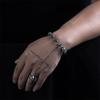 S925 Silber Amerikanischer Garber Stil Handgefertigte Totenkopf Motorrad Handband Trend Männer und Frauen Skelett Vintage Punk Armband