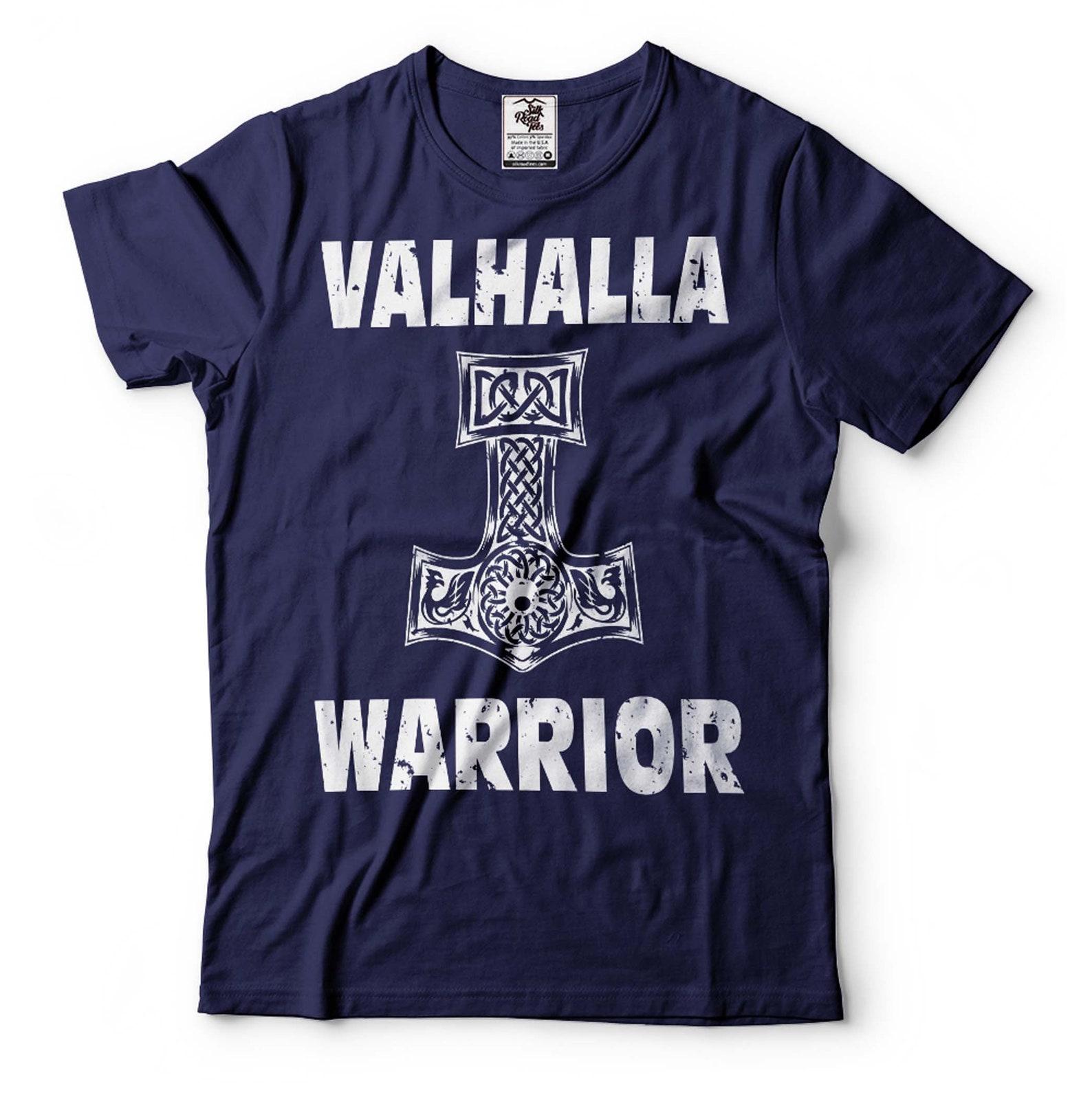 Valhalla Warrior T-Shirt: Viking Norse Gift 4XL