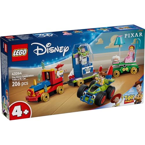 LEGO Disney & Pixar Toy Story Celebration: Train & RC Car Toy, Birthday Gift, Educational Building Blocks, Boys & Girls, Ages 4, 5, 6, Vehicles, Boat,