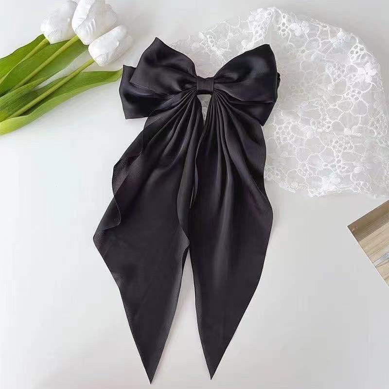 Red Bow Hair Clip Ribbon – European & American JK Style Duckbill & Spring Back Clip