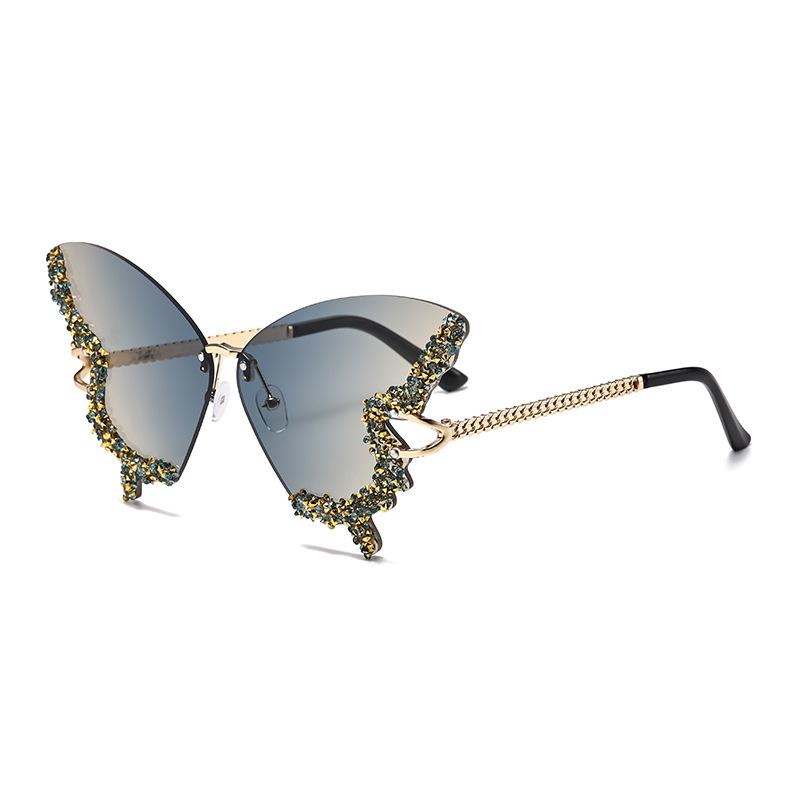 Rhinestone Sunglasses Women'S Summer Sunscreen Uv Protection Diamond-Encrusted Sunglasses With Diamonds Factory-Approved