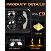 Car 80W 4x6 Inch LED H4 Headlights Projector High Low Beam Work Light for H4651 H4652 H4656 H4666 Car Truck Conversion Offraod
