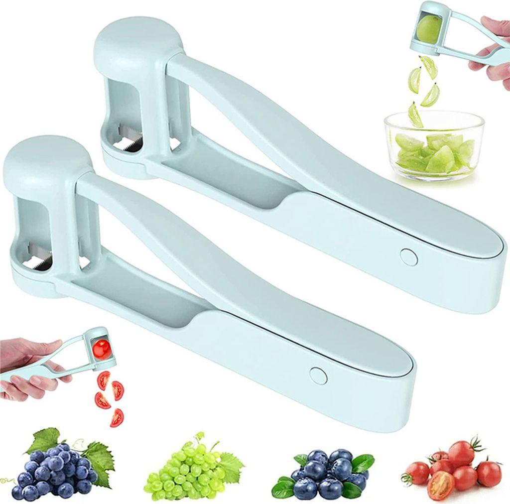 Grape Cutter Grape Slicer for Baby Quarter Slicer Tool for Vegetables Fruit Salad Cake Decorating Stainless Steel Kitchen Utensi