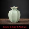 Elegant Bean Green Ceramic Vase - Ru Kiln Luxury Home Decor, Multiple Shapes for Living Room Flower Arrangements