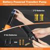 Portable Power Battery Pump, Fuel Transfer Pump Battery Operated Electric Siphon Pump For Gas, Fuel, Diesel, Water Transfer 2.4 GPM, Extra Long Hose,