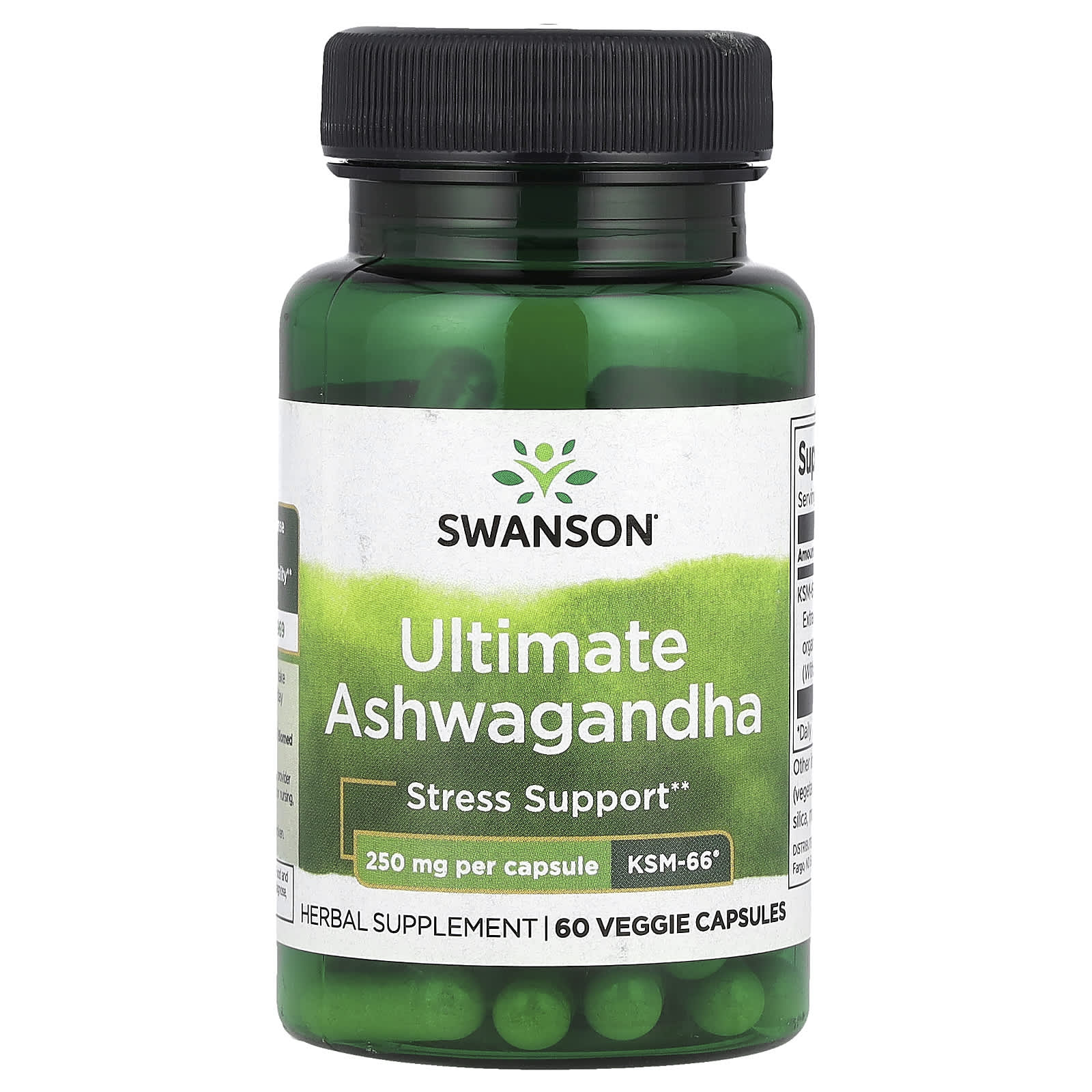 

Swanson, Ultimate Ashwagandha, 250 mg, 60 Veggie Capsules