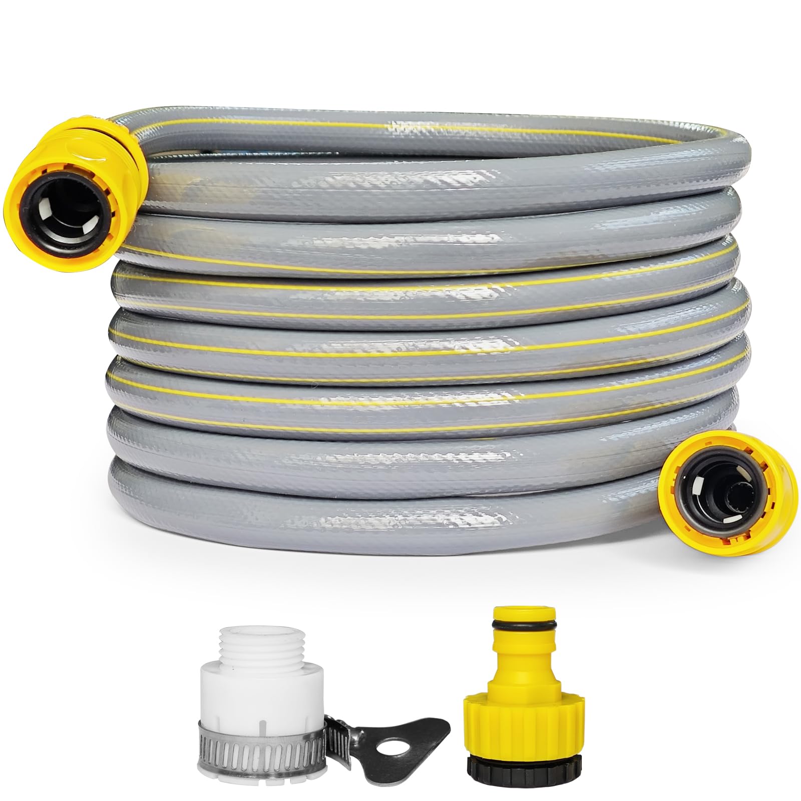 

AUPETEK Water Supply Hose Set for High-Pressure Washers, Gray, 15m