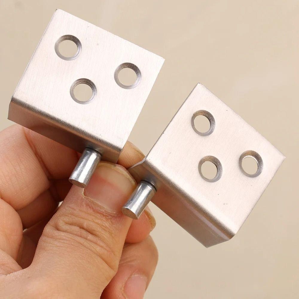 1pair Stainless Steel Pivot CT Corner Codes Silver Bushing Concealed Hinges Drawers Door Hinges