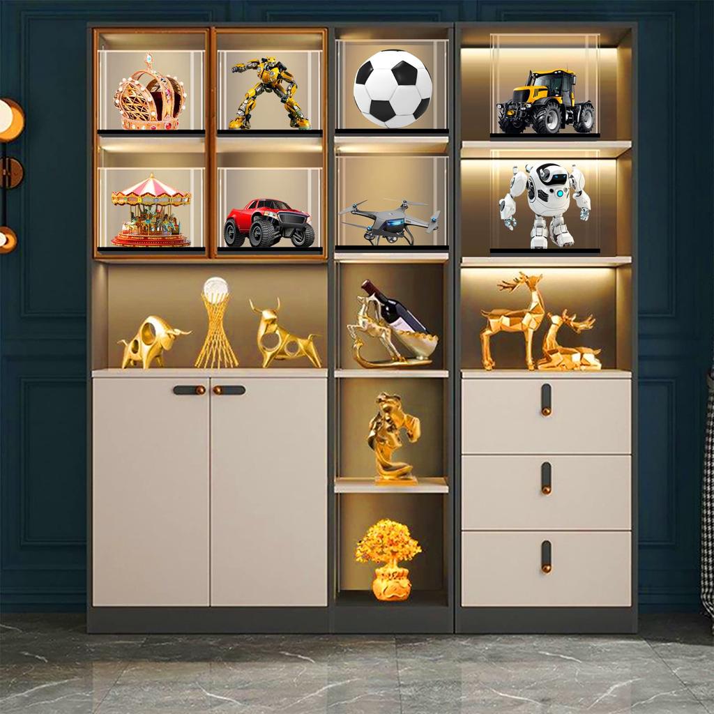 Acrylic display case Clear case for action collection display dustproof pedestal Inner dimensions Width 35 x Depth 35 x Height 35 cm - figures, &