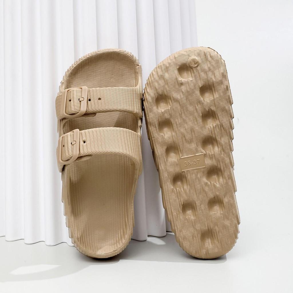 2026 Fashionable Thick-Soled EVA Sandals for Couples - Versatile Indoor/Outdoor Wear in Solid Colors