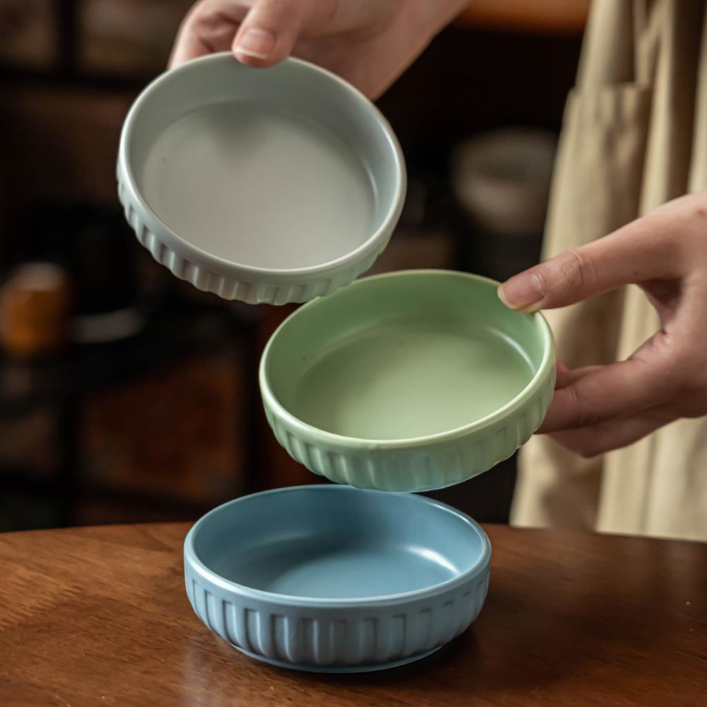 Small Plate Ceramic Taste Plate Dipping Plate Vegetable Plate Household Dessert Plate Fruit Plate Tableware Spitting Bone Plate Barbecue Sauce Plate